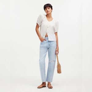 Madewell The '90s Straight Crop Jean fitzgerald wash Rigid Size 29